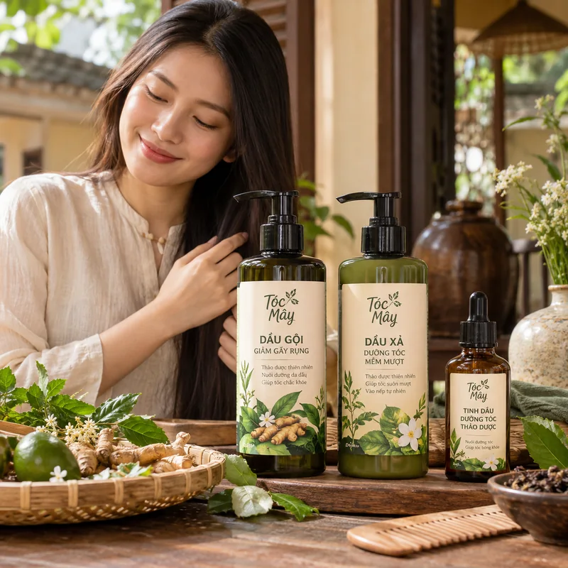 Dầu xả vỏ bưởi và dầu dừa Tóc Mây 500 ml